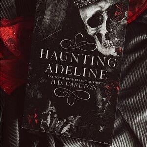 Haunting Adeline by H.D. Carlton (Cat and Mouse Duet #1) - Black and Red Cover